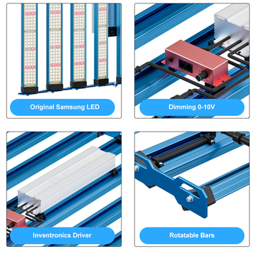 2024 Newest !!! KingBrite Rotatable 650W/800W Samsung LM281B LM301H EVO LED Grow Light for Indoor Plant
