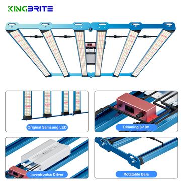 EU Warehouse, KingBrite 480W Samsung LM301H EVO LED Grow Light with Osr 660NM 730NM Full Spectrum Rotatable Bar Grow Light