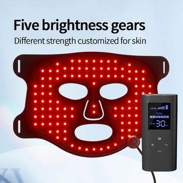 KingBrite 7 Color Mask White Design Appearance Customizable With Battery Controller red light therapy mask