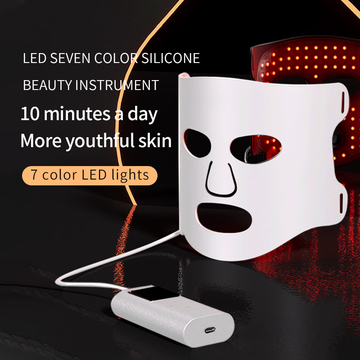 KingBrite 7 Color Mask White Design Appearance Customizable With Battery Controller red light therapy mask