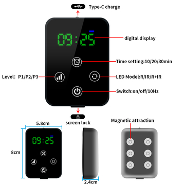 KingBrite home use wearable Red light therapy belt for pain relief with chargeable battery nir light therapy belt